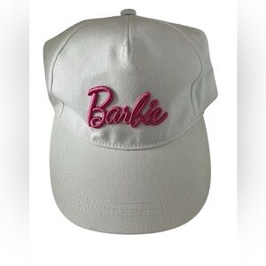 Barbie White Cap with Pink Logo
